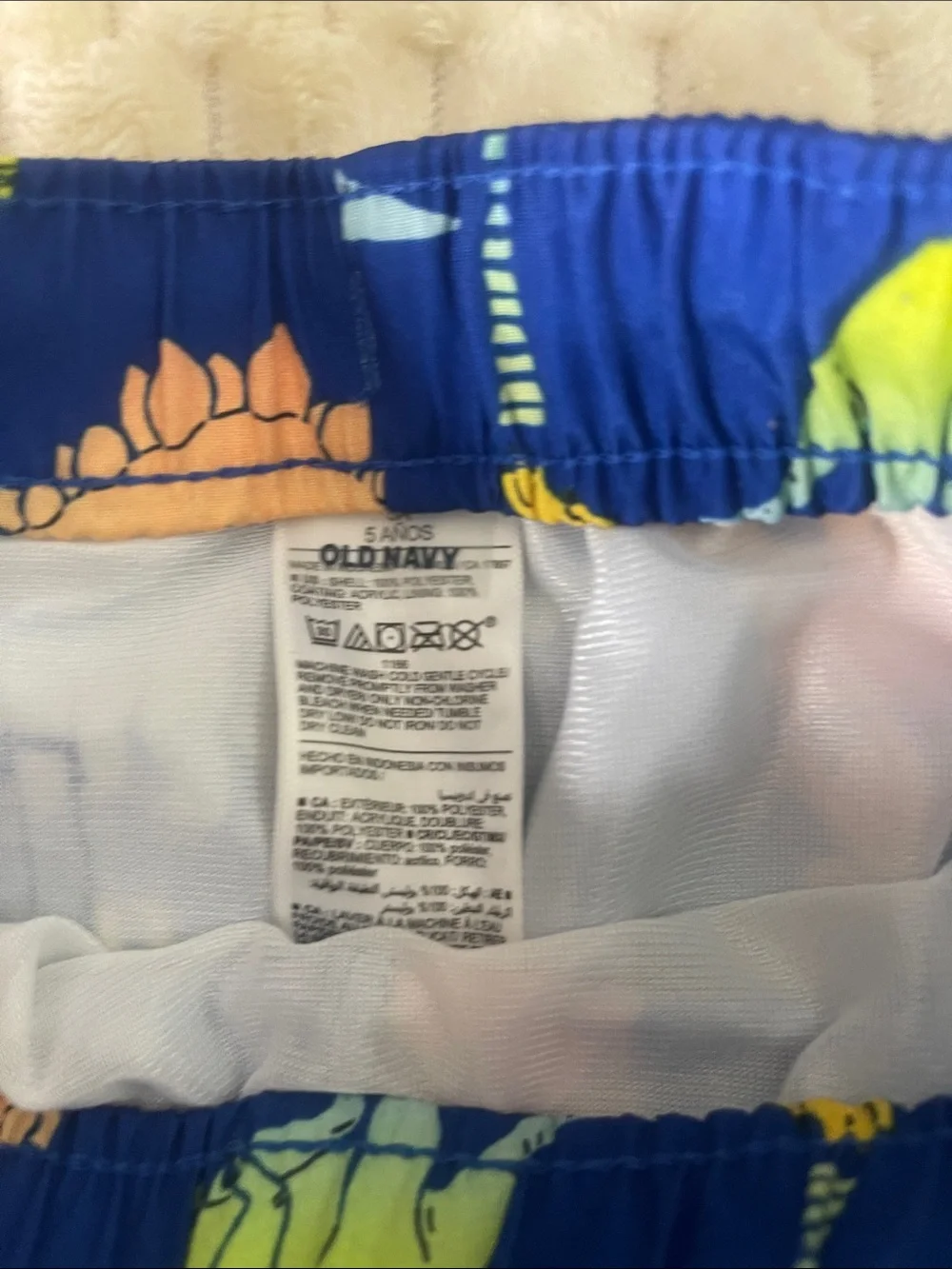 Old Navy Blue Dinosaur Print Swim Shorts